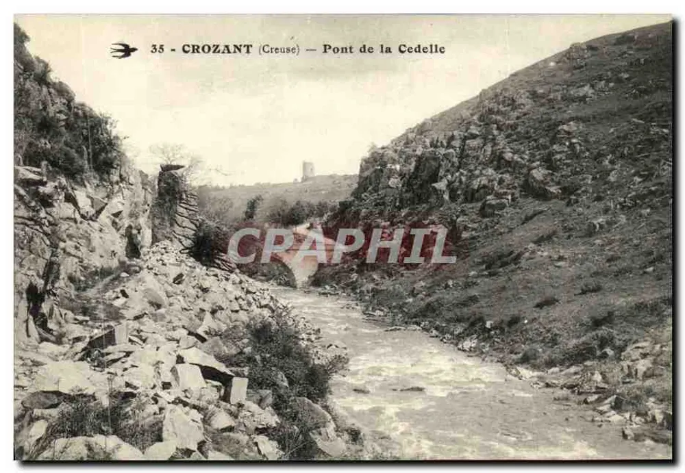 Crozant (Creuse) — Pont de la Cedelle — Editor não identificado, n° de série 35 - Frente