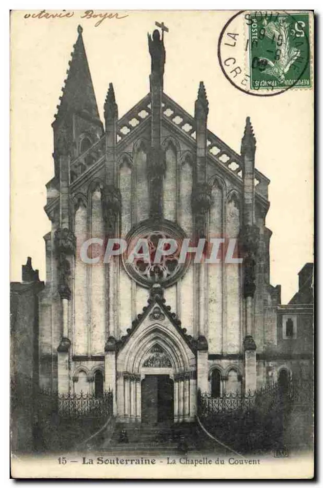 La Souterraine - A Capela do Convento — Octavie Boyer, editor n°15 - Frente