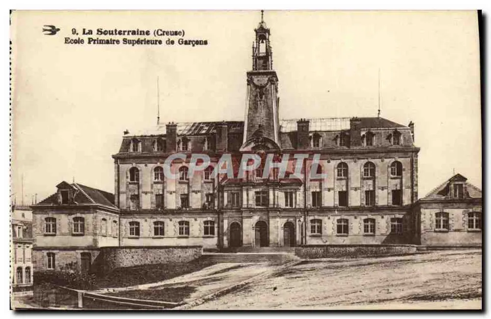 La Souterraine (Creuse) — Escola Primária Superior de Meninos — editor não identificado, n° de série 9 - Frente