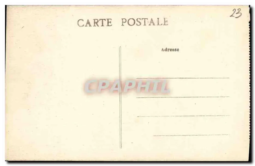 La Souterraine (Creuse) — Escola Primária Superior de Meninos — editor não identificado, n° de série 9 - Verso
