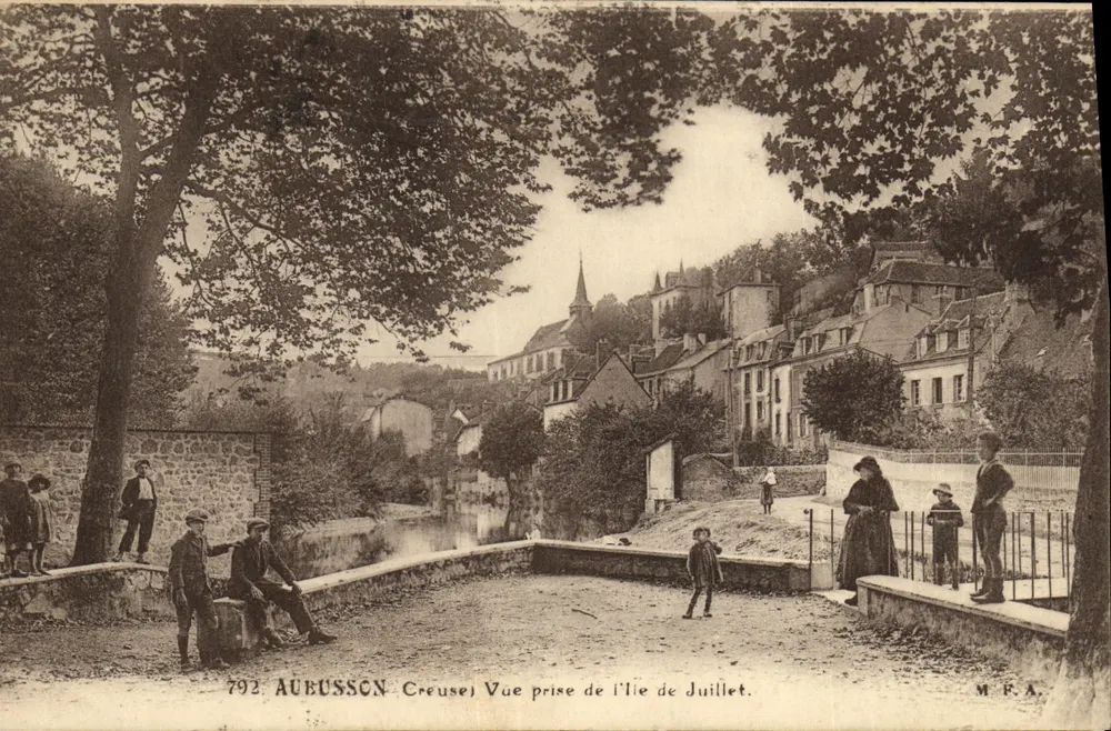 Aubusson - Creuse - Ansicht vom Île de Juillet - Vorderseite