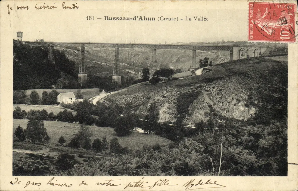 Bussseau-d'Abun (Creuse) - A Vale - 161 - editor desconhecido - Frente