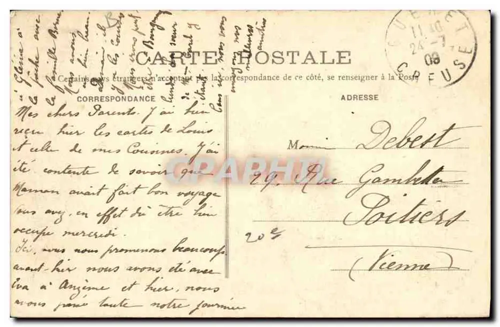 Bussseau-d'Abun (Creuse) - A Vale - 161 - editor desconhecido - Verso