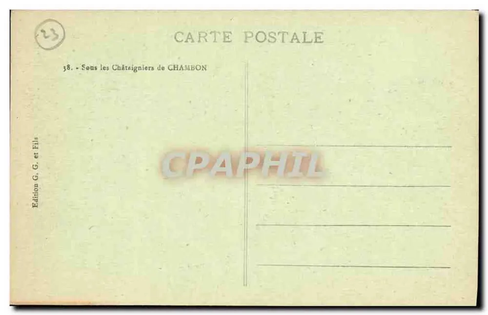 La Creuse Pittoresque — vista sotto i castagni — Edizione G. G. e Figli - Verso
