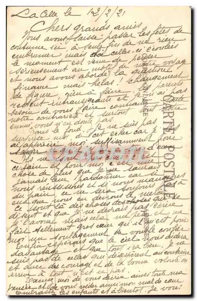 AU PAYS CREUSOIS — scène de couple rural — A. de Nassae, édit., Guéret - Rückseite