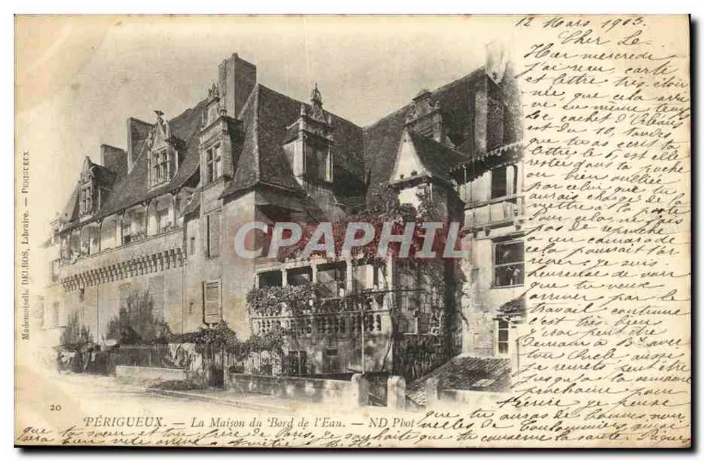 PÉRIGUEUX — A Casa da Margem da Água — Mathematelli, Delhous, Livreiro — n°20 - Frente