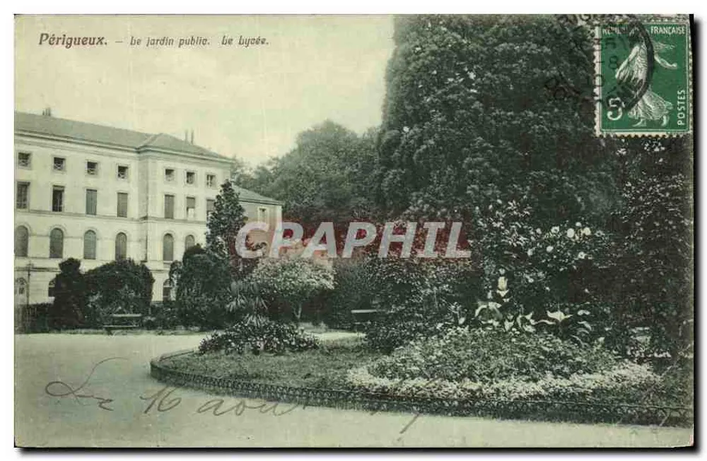 Périgueux — o jardim público — O. Domège, editor, n° 6540 - Frente
