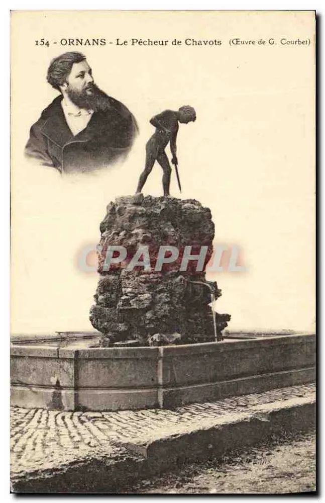 Ornans - Der Fischer von Chavots — Werk von G. Courbet — Serie 154 - Vorderseite