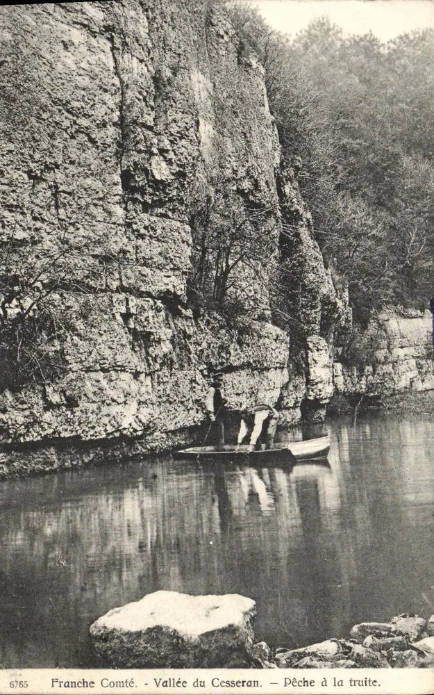 Vale do Cesseran — Pesca de truta — Franche-Comté - Frente