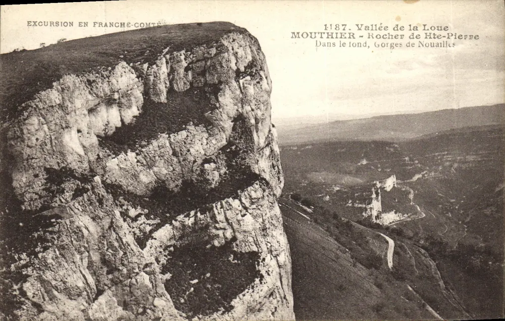 Mouthier - Rocher de Haute-Pierre — Tal der Loue, Gorges de Nouaillacs — Verlag L. Gaillard-Prêtre, Zézançon - Vorderseite