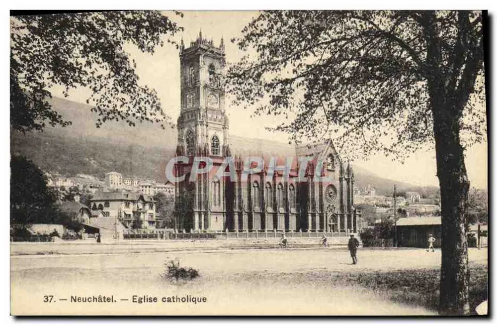 Neuchâtel — Igreja Católica — Phototypie Ge, Neuchâtel, n°37 - Frente