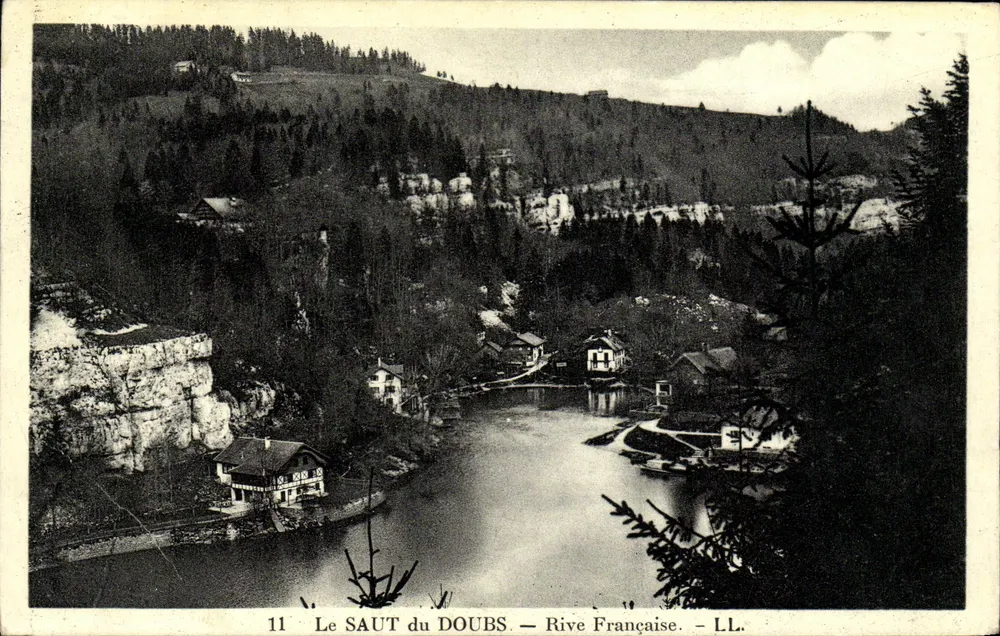 O SALTO DO DOUBS — margem francesa — LL. - Frente