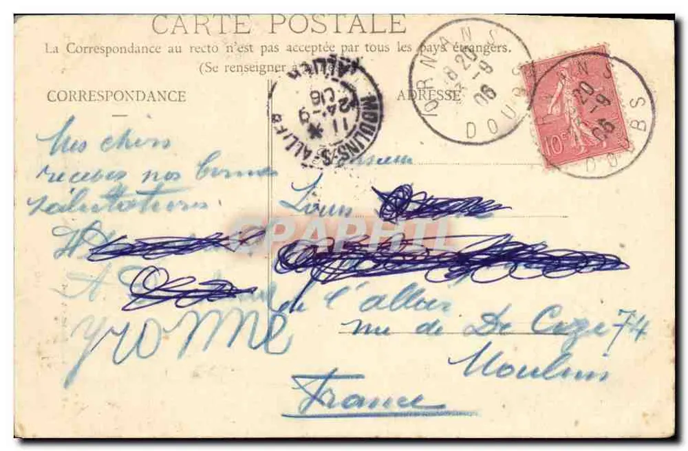 Le Puits de la Brême, près d'Ornans — cascade dans la Vallée de la Loue — éditeur impr. sur la carte n°408 - Rückseite
