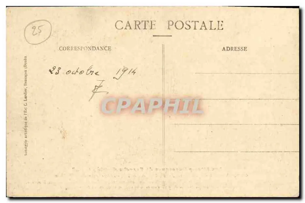 Vaillee de la Loue - Innenansicht der Kirche - Die malerischen Orte der Franche-Comté - C. L., B. - n° 667 - Rückseite