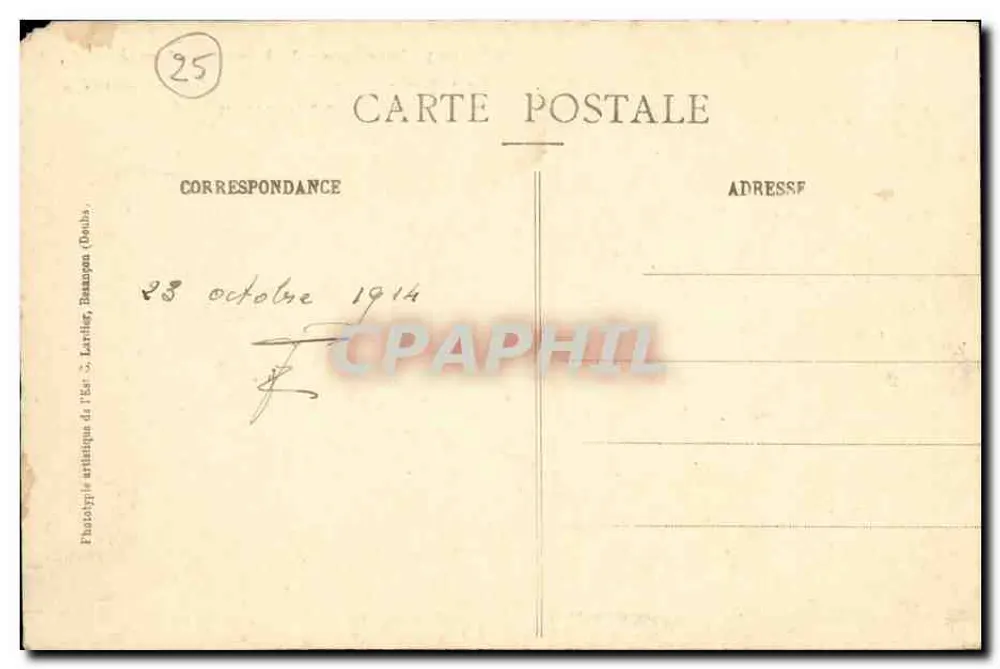 Montgesoye — Le Château — Les Sites pittoresques de Franche-Comté, C.L.B. n° 675 - Rückseite