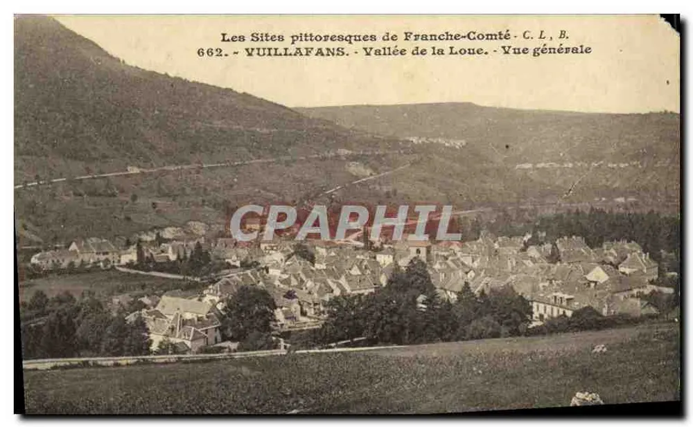 Vuillassans — Vue générale de la Vallée de la Loue — C. L. B. 662 - Vorderseite