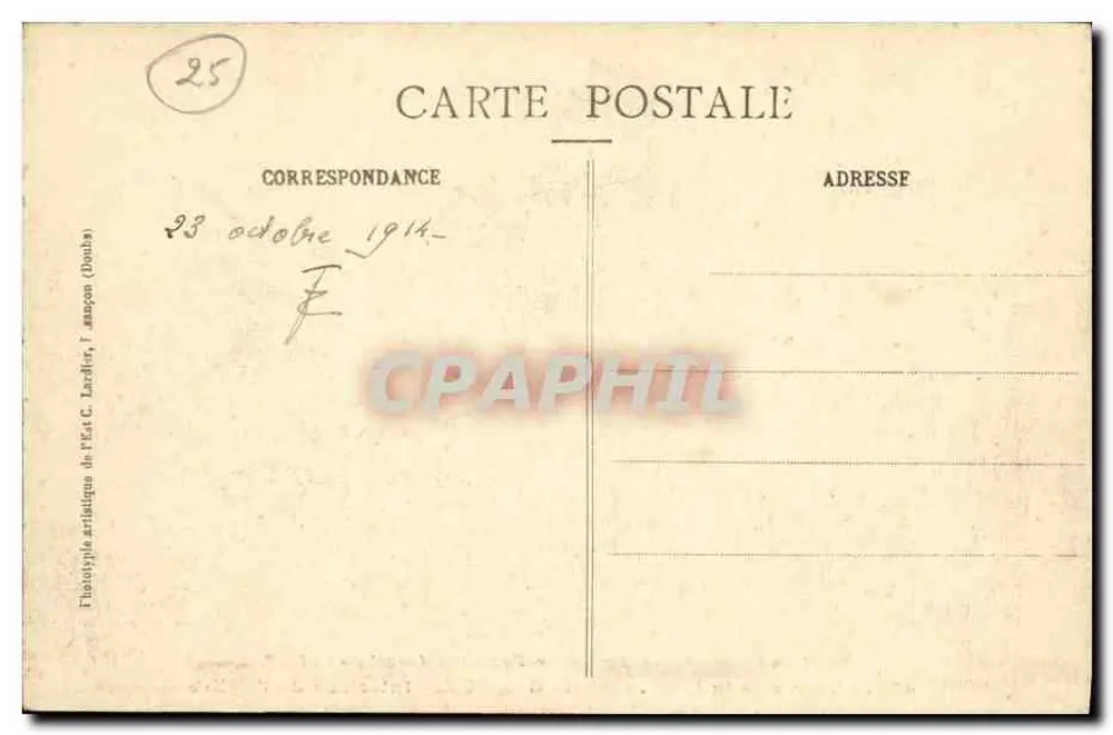 Montgesoye - Innenansicht der Kirche — Die malerischen Orte der Franche-Comté - C. L. B. - n° 672 - Rückseite