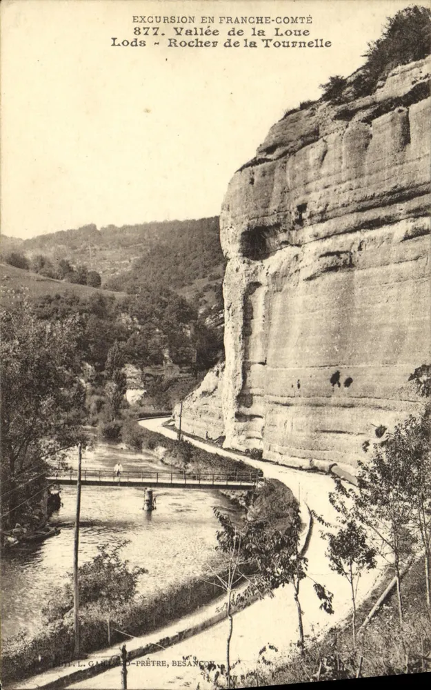 Tal der Loue - Felsen der Tournelle — Ausflug in die Franche-Comté, Nr. 877 — Verlag L. Gandard-Prêtre, Besançon - Vorderseite