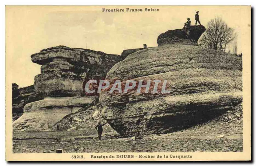 Bassins du DOUBS - Rocher de la Casquette — Grenze Frankreich-Schweiz - Vorderseite