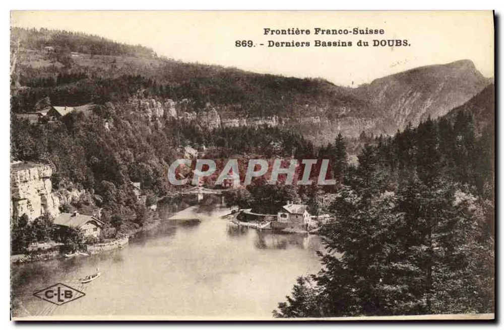 Fronteira Franco-Suíça — Últimos Bassins do Doubs — C.L.B. n°869 - Frente