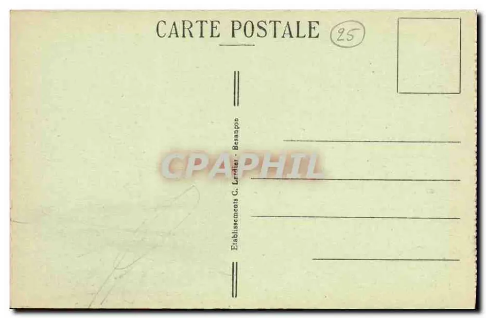 Bacias do Doubs — Rocha do Eco — Fronteira Franco-Suíça - Verso