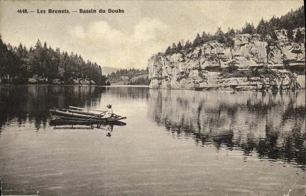 Les Brenets — Lago do Doubs — Phototypia Co. Neugâtel - Frente