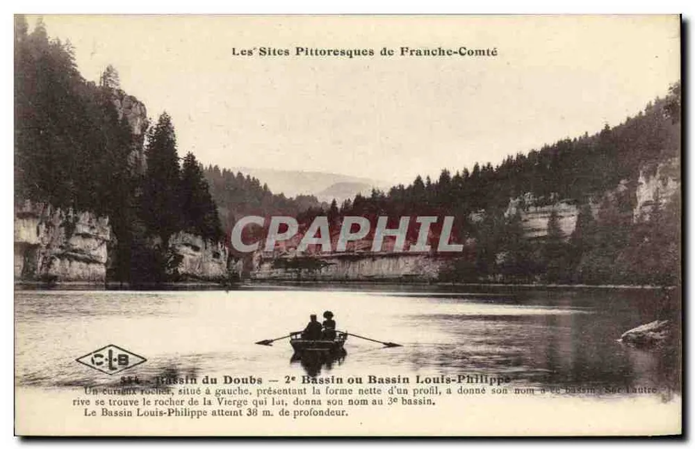 Bassin du Doubs — Bassin Louis-Philippe — Les Sites Pittoresques de Franche-Comté — C.L.B. - Vorderseite