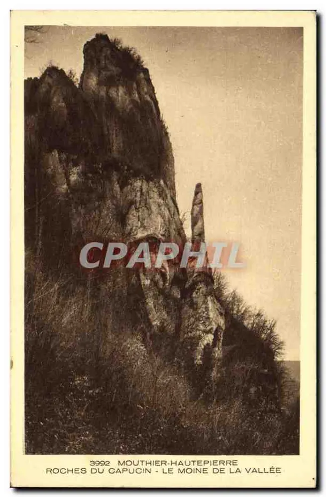 Felsen des Capuzin - Der Mönch der Schlucht — Mauthier-Haute-Pierre, n°3992 - Vorderseite