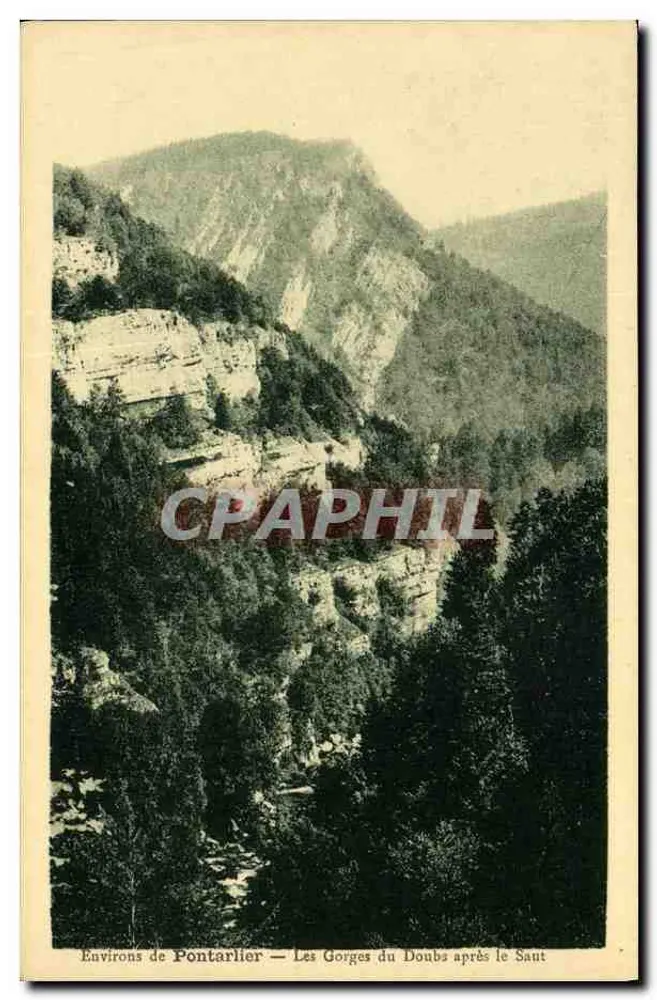 Umgebung von Pontarlier — Die Gorges des Doubs nach dem Saut — Verlag Faire Verney - Vorderseite