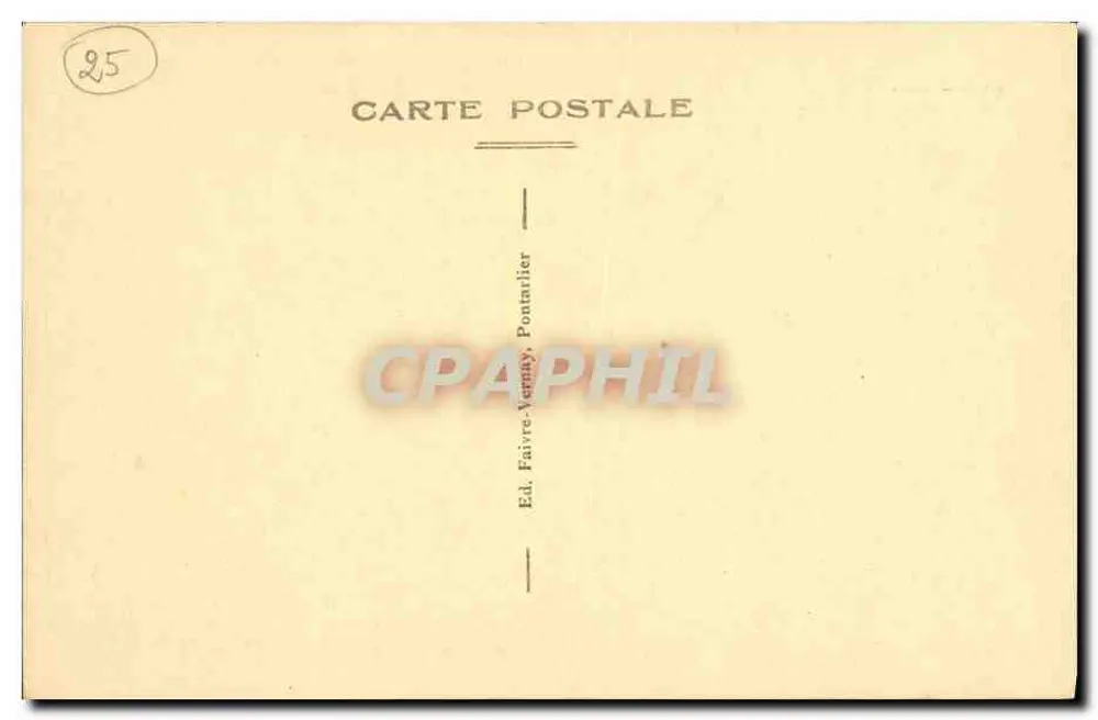 Umgebung von Pontarlier — Die Gorges des Doubs nach dem Saut — Verlag Faire Verney - Rückseite