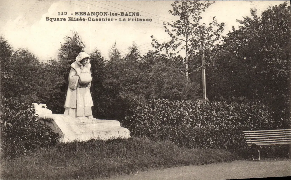 BESANÇON-les-BAINS - Square Elisée-Cusenier - La Frileuse — Verlag C. L. Besançon, Nr. 112 - Vorderseite