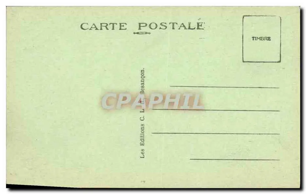 BESANÇON-les-BAINS - Square Elisée-Cusenier - La Frileuse — Verlag C. L. Besançon, Nr. 112 - Rückseite