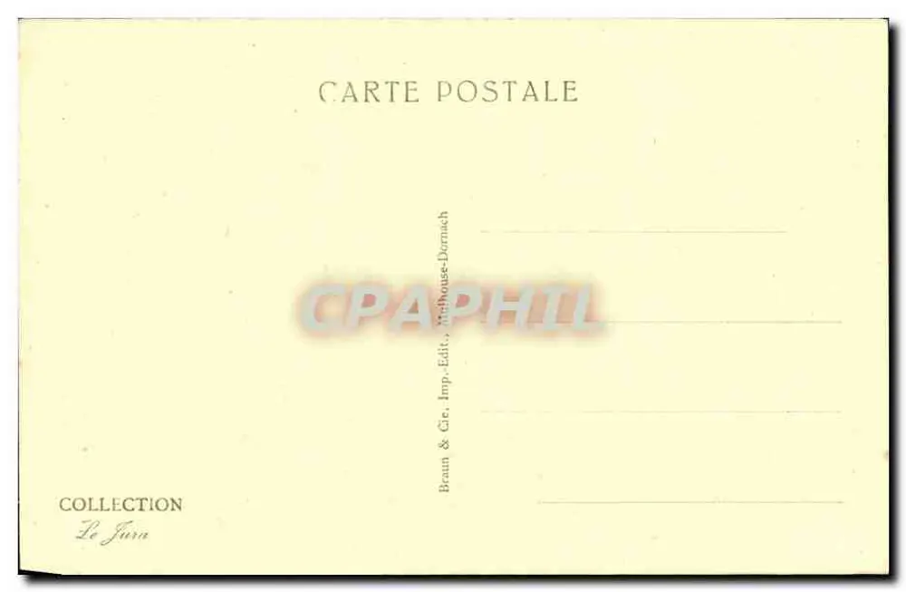 Besançon-les-Bains — Brücke Canot und Rosemont — Braun & Cie, Druckerei Methouse-Dornach - Rückseite