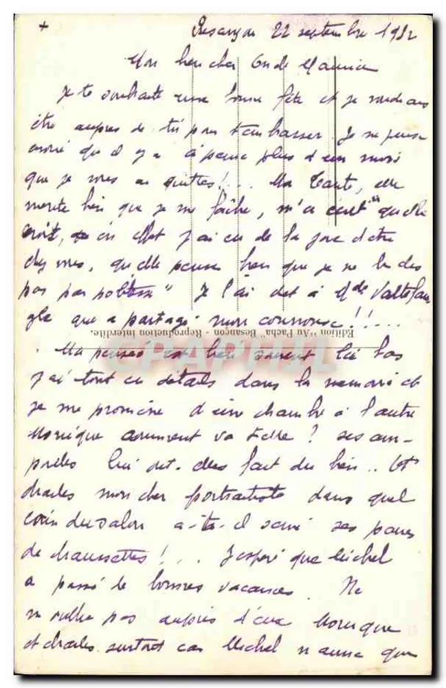 Besançon — A Escola de Relógios — Edição 'La Facha' - Verso
