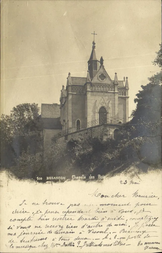 Capela dos Buis — Besançon — Editor E. Borel, n°100 - Frente