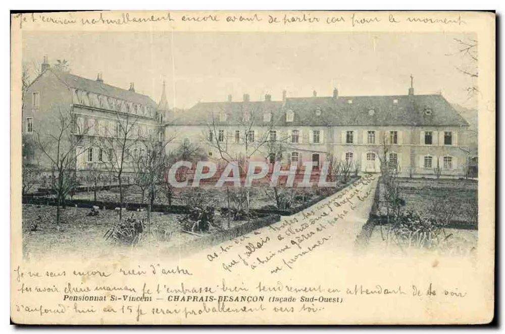 Pensionnat St-Vincent — Chaprais-Besançon (façade Sud-Ouest) - Anverso