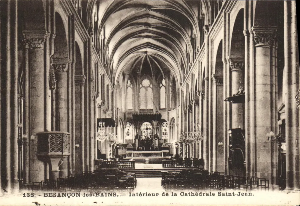 Besançon-les-Bains — Innenansicht der Kathedrale Saint-Jean — Edition C. L. Besançon, n° 138 - Vorderseite