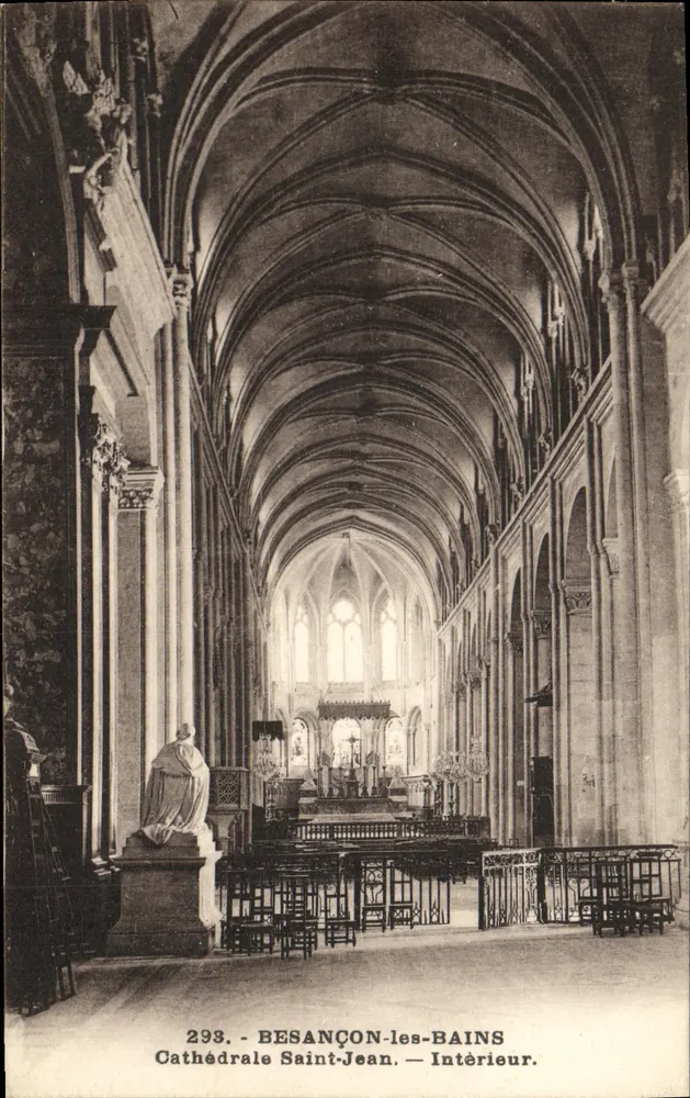 Besançon-les-Bains — Kathedrale Saint-Jean — Innenraum — Editions C. L. B. Besançon, Nr. 293 - Vorderseite