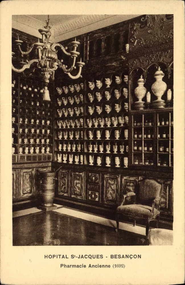Krankenhaus St-Jacques - Besançon — Alte Apotheke (1692) — Verlag Druck auf der Karte - Vorderseite