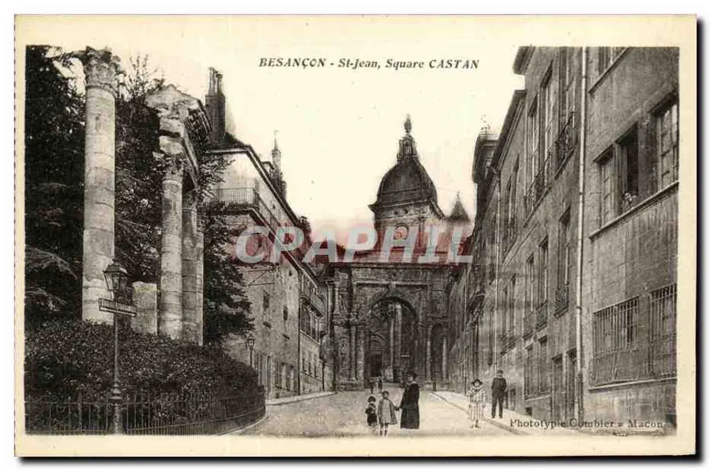 Besançon - St-Jean, Square Castan — Fototipia Comblérier, Macon - Frente