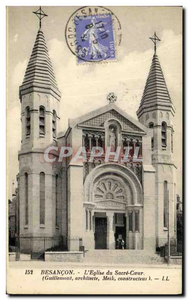Besançon - Ansicht der Kirche des Heiligen Herzens — Guttlemon, Architekt, Meik, Bauunternehmer — n° 152 - Vorderseite