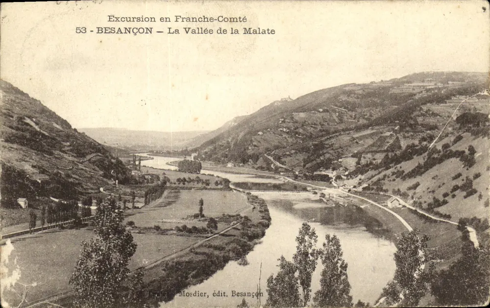 A Vale da Malate — Excursão na Franche-Comté — Mosdier, edição Besançon - Frente