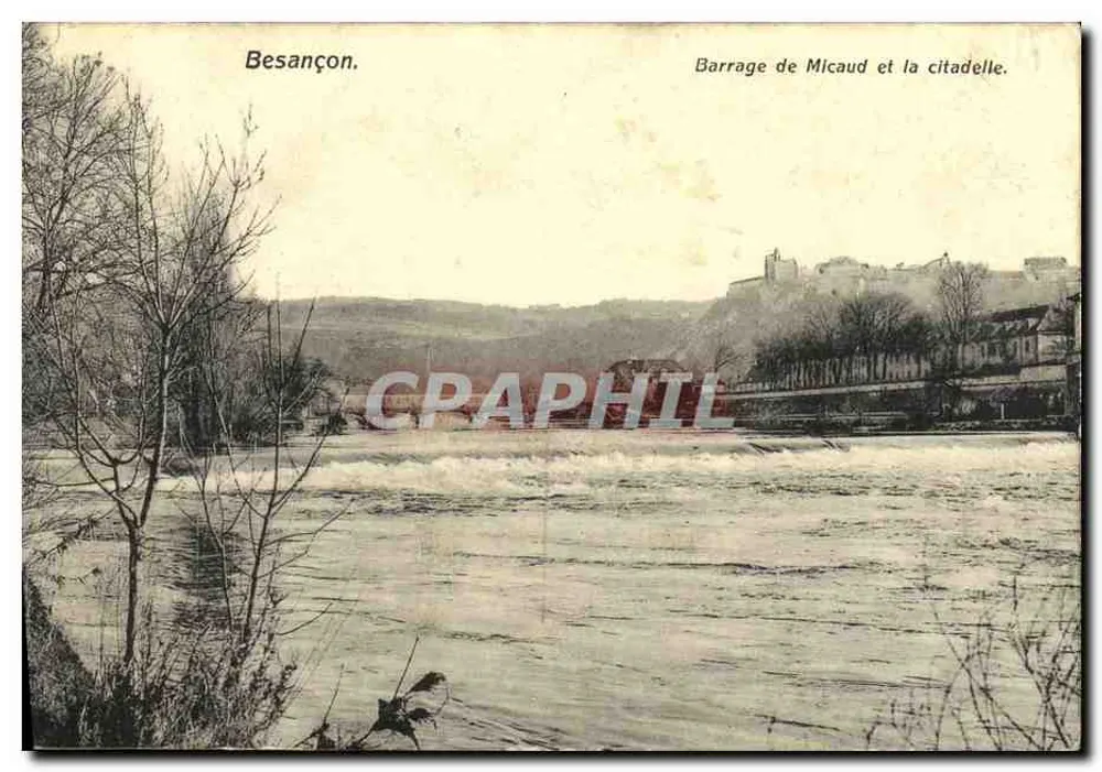 Besançon. — Barragem de Micaud e a cidadela. — J. Liard, Editor, Besançon, n° 8920. - Frente