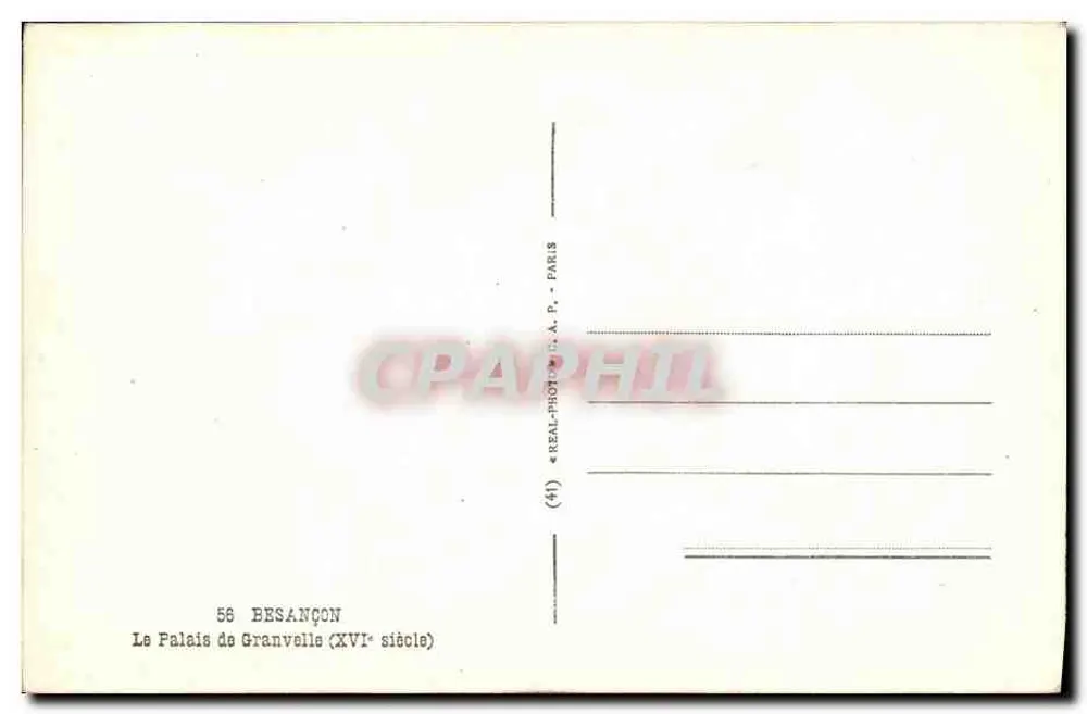 O Palácio de Granvelle — Besançon — editor Cap - Verso
