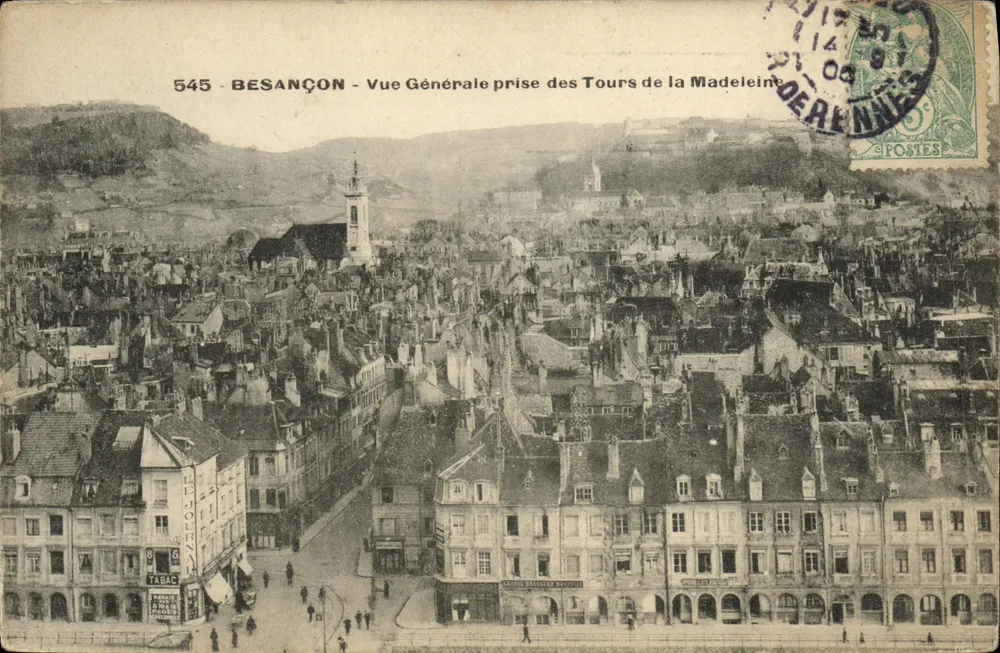 Besançon — Allgemeiner Blick von den Türmen der Madeleine — Verleger-Nr. 545 - Vorderseite