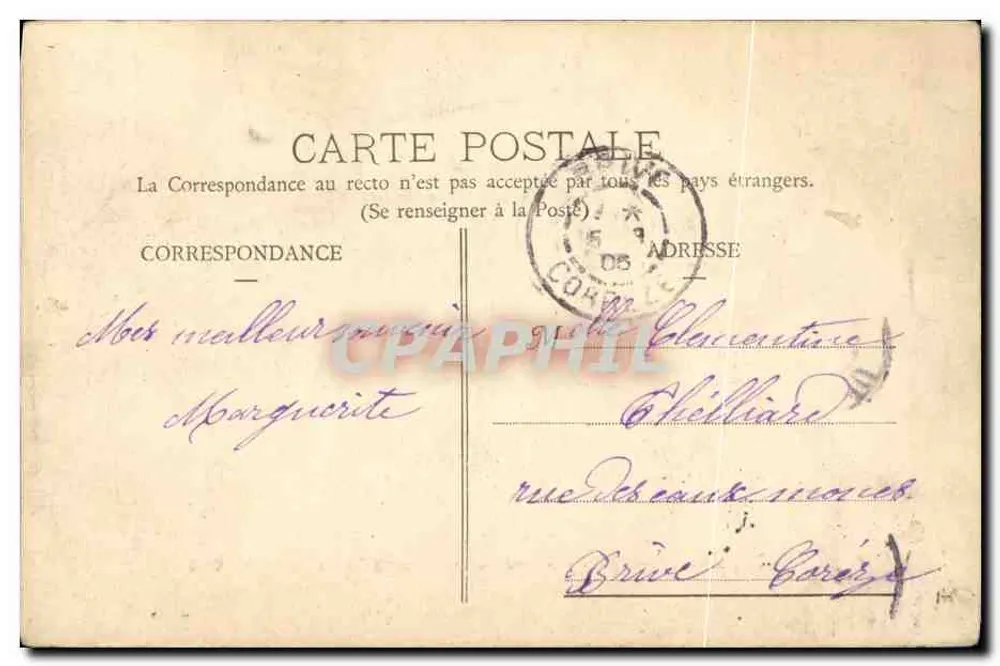 Besançon — Allgemeiner Blick von den Türmen der Madeleine — Verleger-Nr. 545 - Rückseite