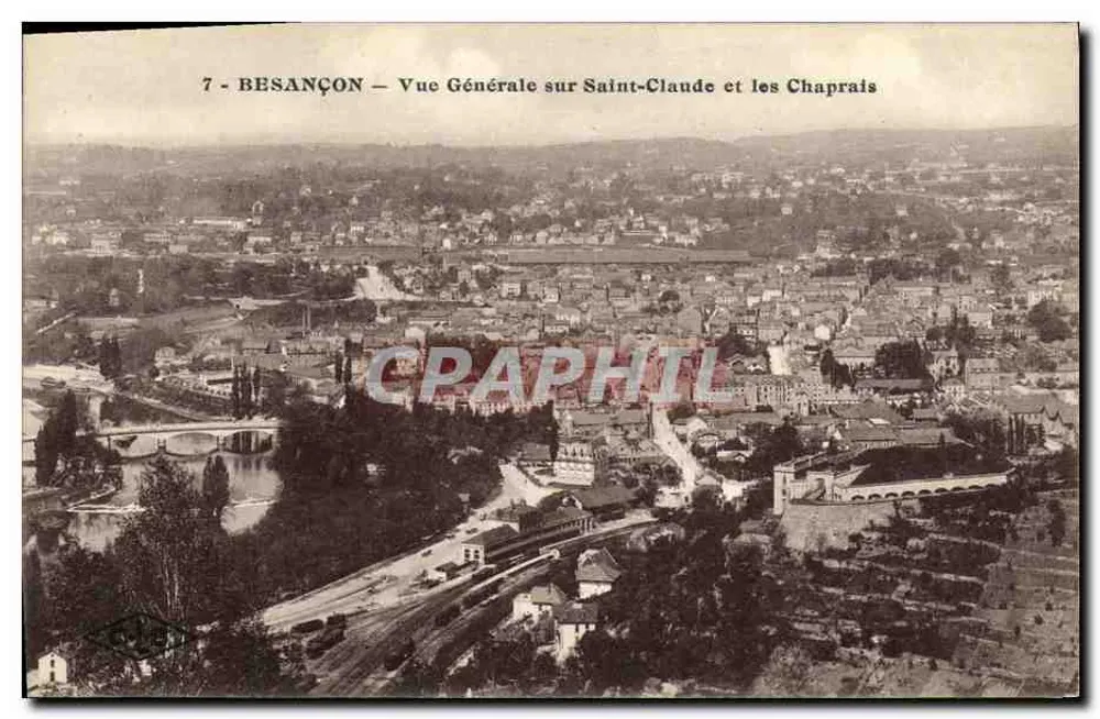Besançon — Allgemeine Ansicht über Saint-Claude und die Chaprais — Verlag G. Lardier - Vorderseite