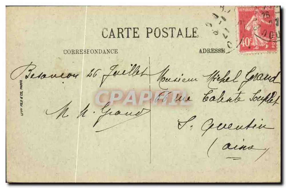 Besançon — Die Tal der Vaux Prairies bis Malate — LL - Rückseite