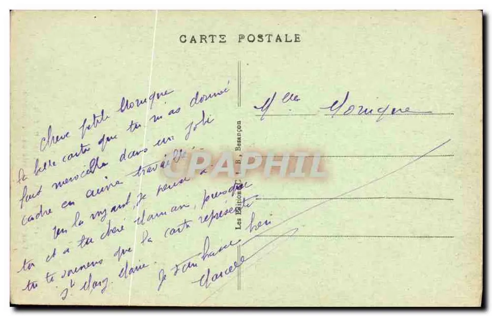 Besançon-les-Bains — Rue Mégevand — Seminar - Rückseite