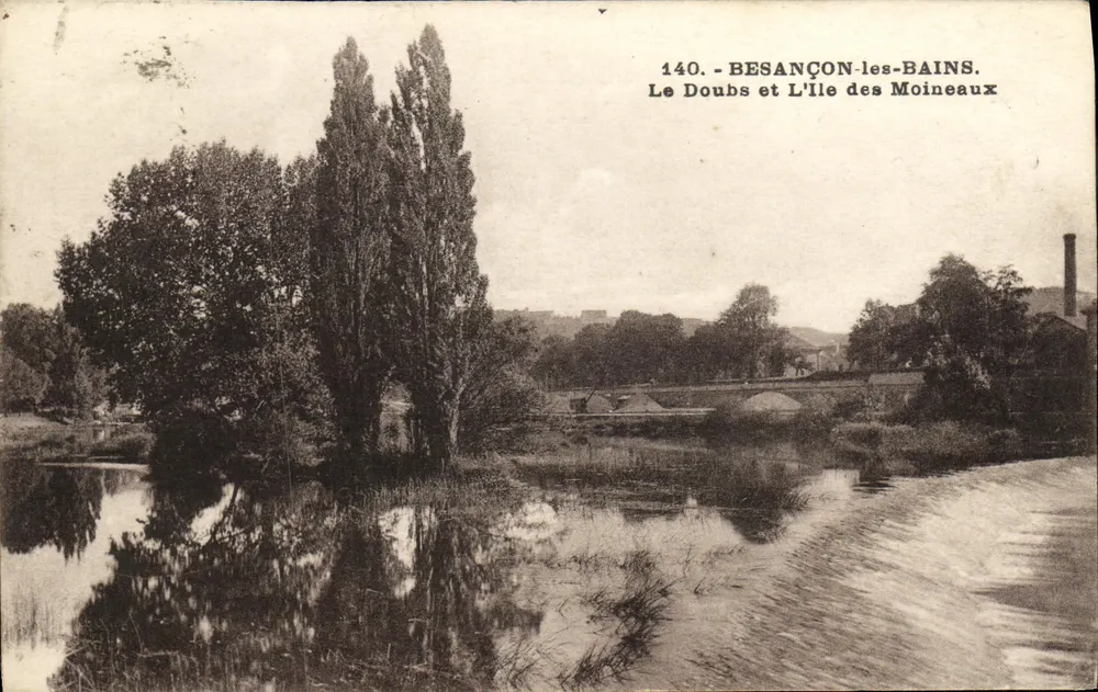 Besançon-les-Bains — Der Doubs und die Insel der Mönche — Éditions C. L. B. - Vorderseite